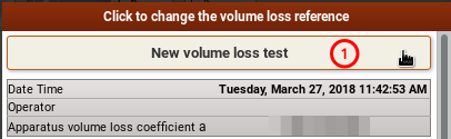 New volume loss test