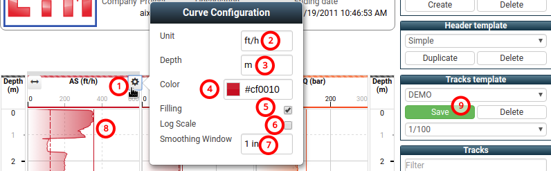 Curve configuration