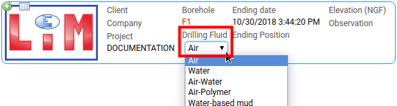 Drilling bit in the header