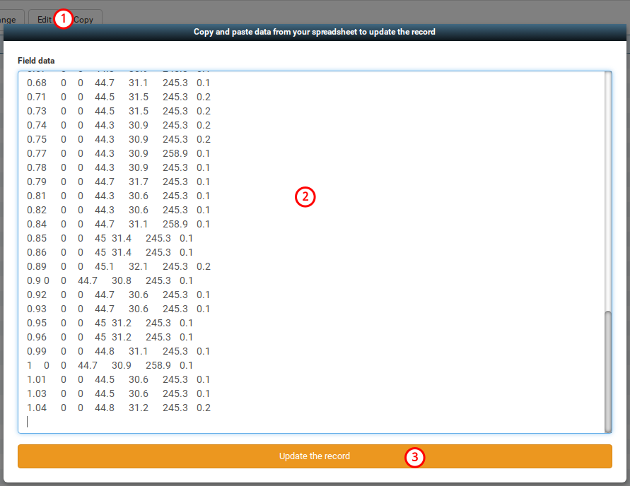 Copy/Paste CSV data