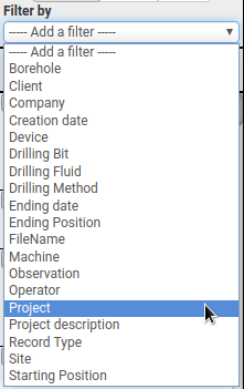 Creating the filter Project