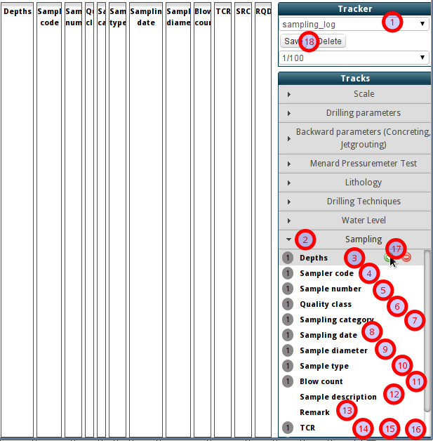 Sampling trackers